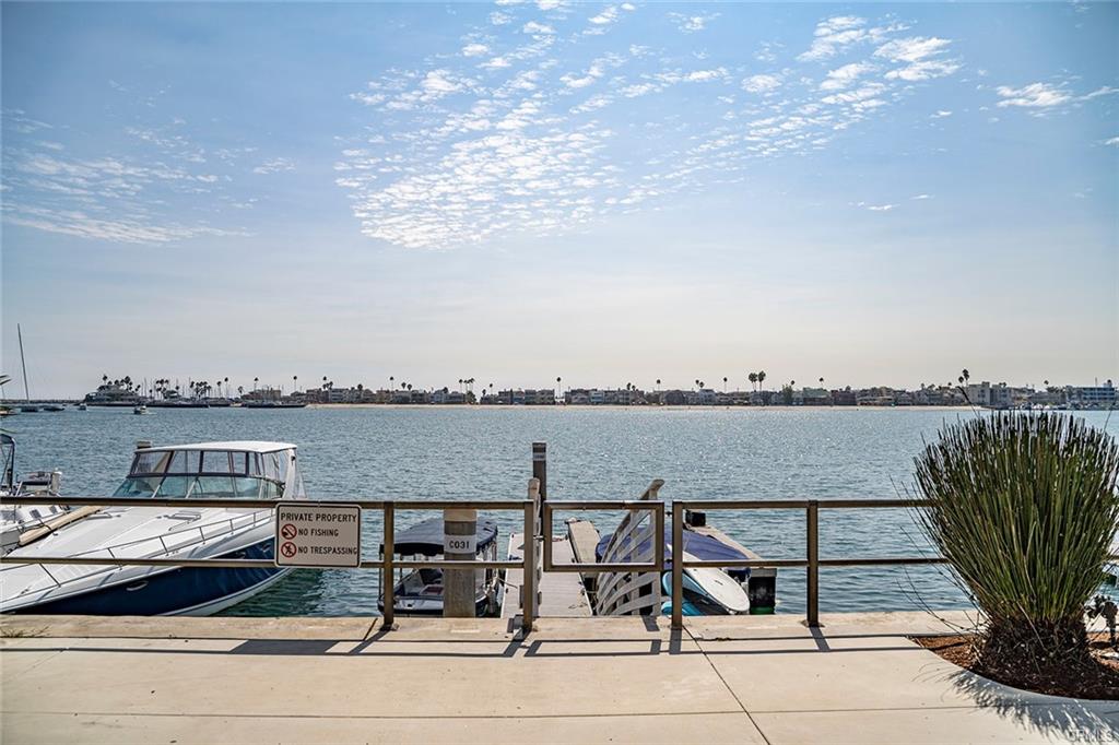 Private dock and boat slip on the bay