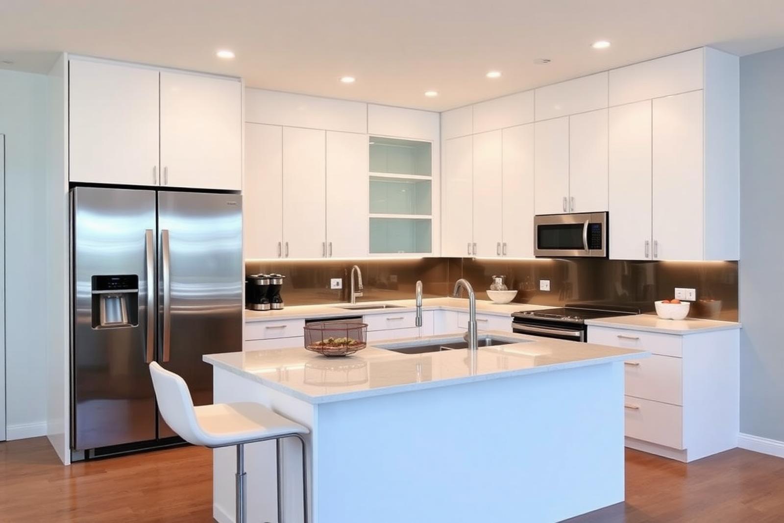 1536 Nolita — modern kitchen with quartz island