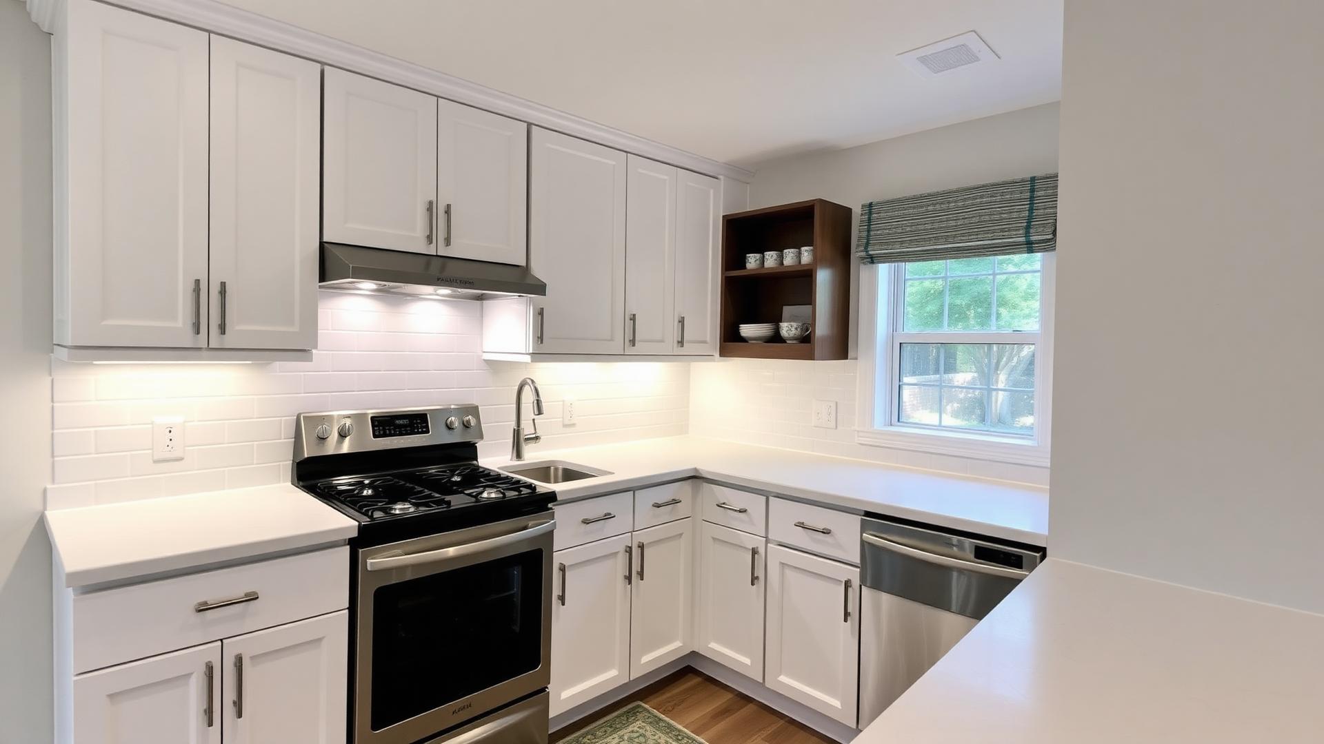 6 Eucalyptus — updated white kitchen with quartz counters