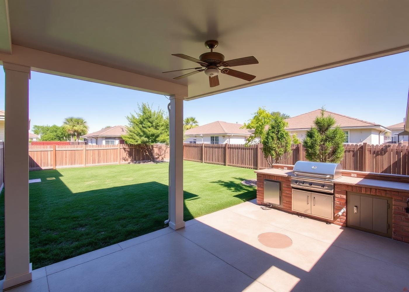 25856 Windsong — covered patio and built-in barbecue