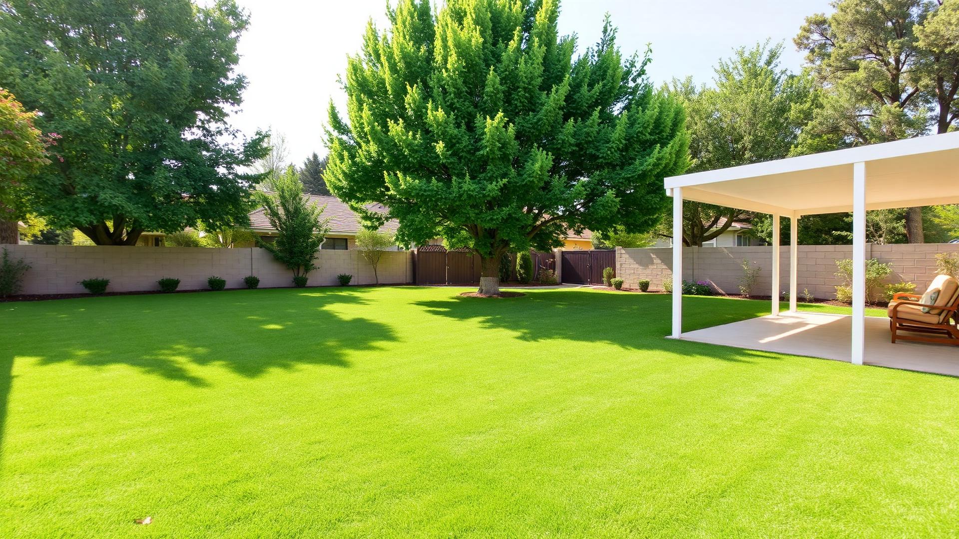 2821 Tigertail — large backyard lawn with covered patio