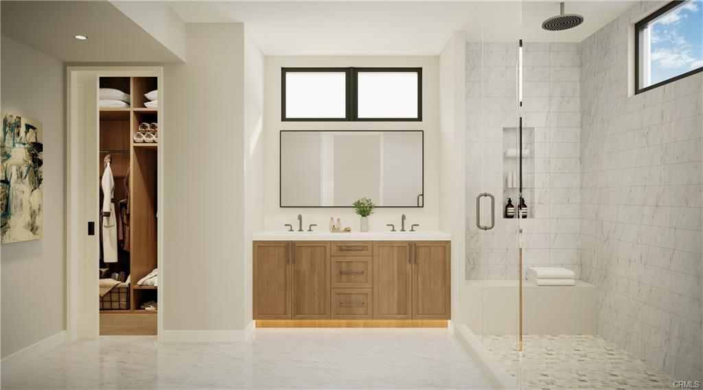 306 Marguerite Ave — rendered primary bath with walk-in shower