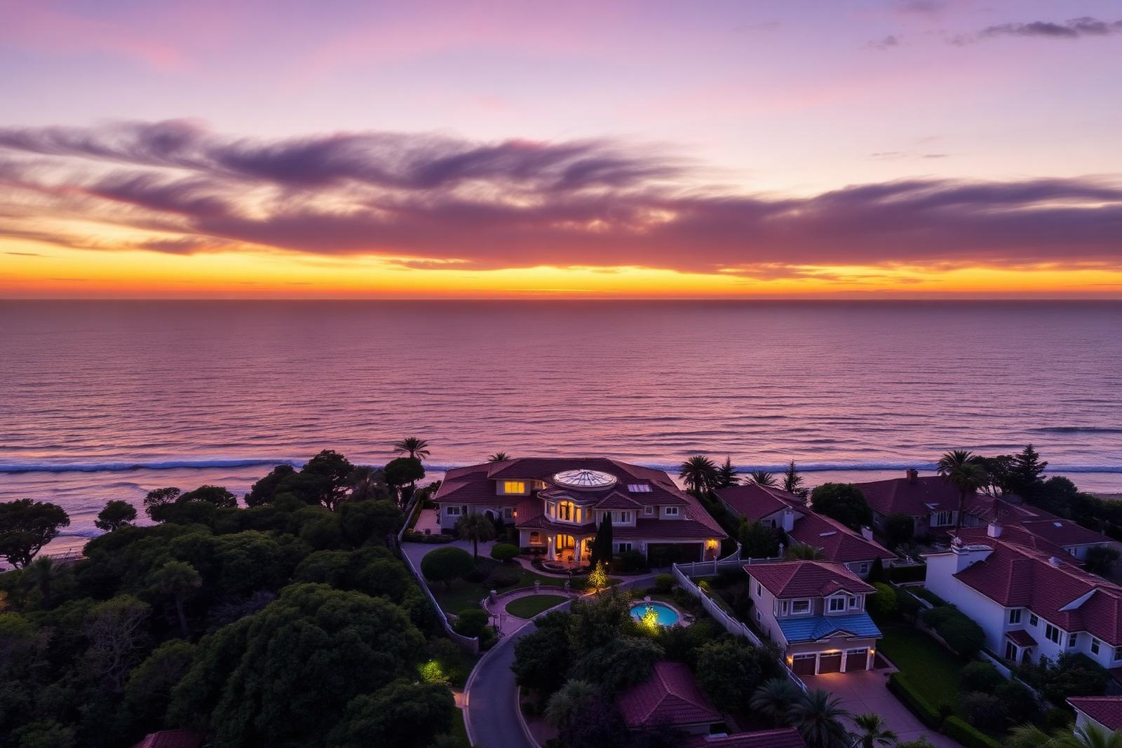 Newport Coast hillside neighborhood above the Pacific