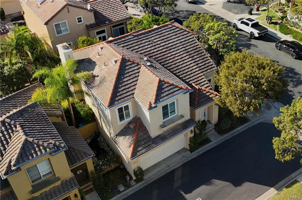 Aerial view of the Sancerre neighborhood in Newport Coast