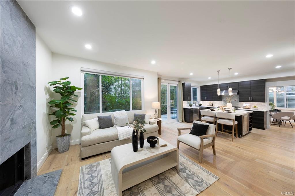 43 Lessay — great room open to the kitchen and dining space